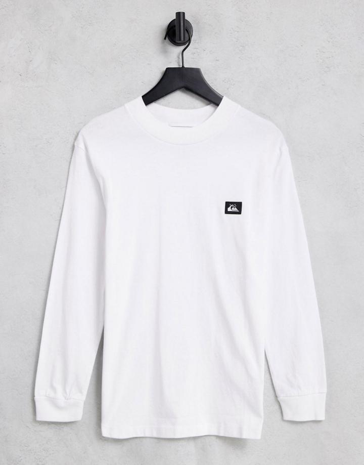 Quiksilver Label Long Sleeve T-shirt In White