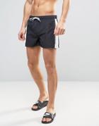 Bravesoul Side Pannel Short Length Swim Short - Black