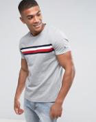 Tommy Hilfiger Lester T-shirt With Large Chest Stripe - Gray