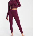 Columbia Training Csc Sculpt Leggings In Burgundy Exclusive At Asos-red