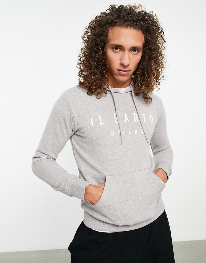 Il Sarto Core Slim Hoodie In Gray