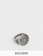 Reclaimed Vintage Inspired Web Detailed Ring In Burnished Silver Exclusive To Asos
