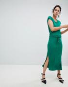 B.young Waist Tie Dress - Green