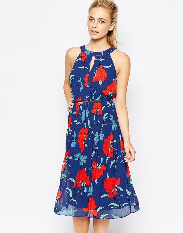 Oasis Botanical Printed Midi Dress - Multi