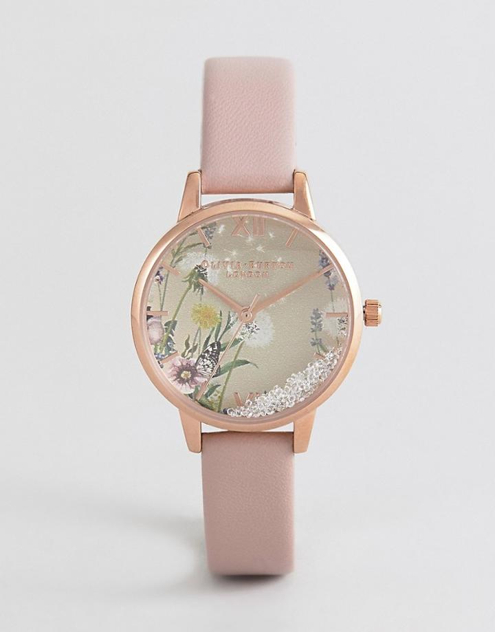 Olivia Burton Ob16sg04 Vegan Leather Watch In Pink - Pink
