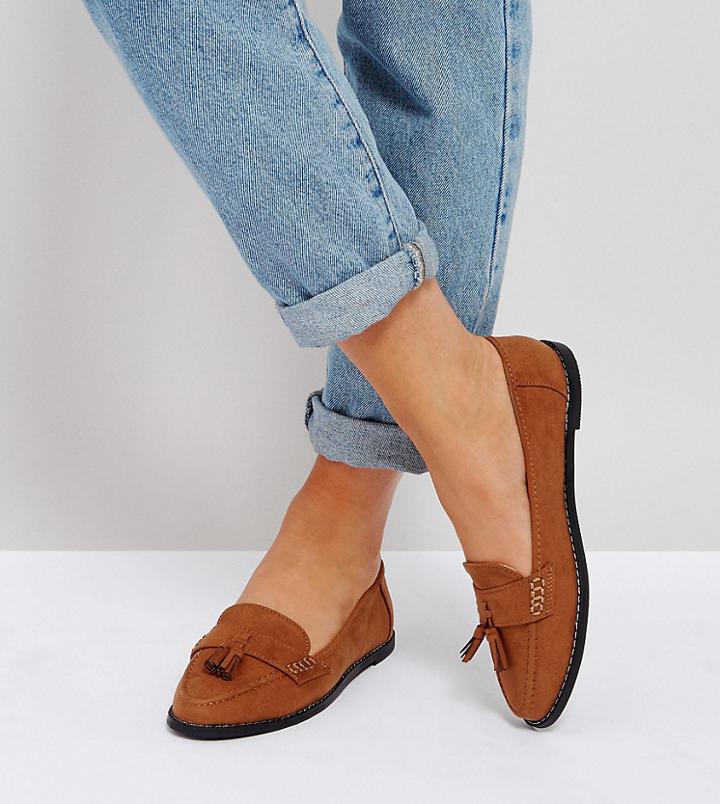 London Rebel Wide Fit Loafers - Tan