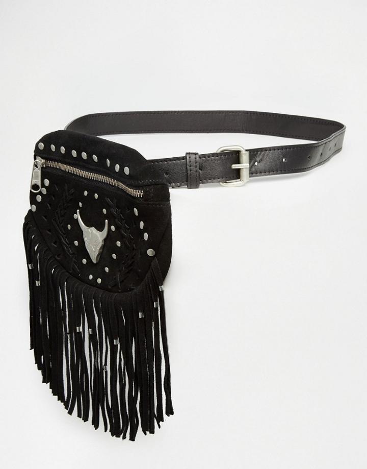 Asos Rams Head Purse Belt - Black
