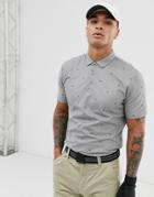 Calvin Klein Golf Monogram Logo Polo In Gray