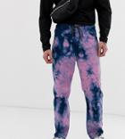 Collusion X005 Straight Leg Jeans In Pink Tie Dye - Multi