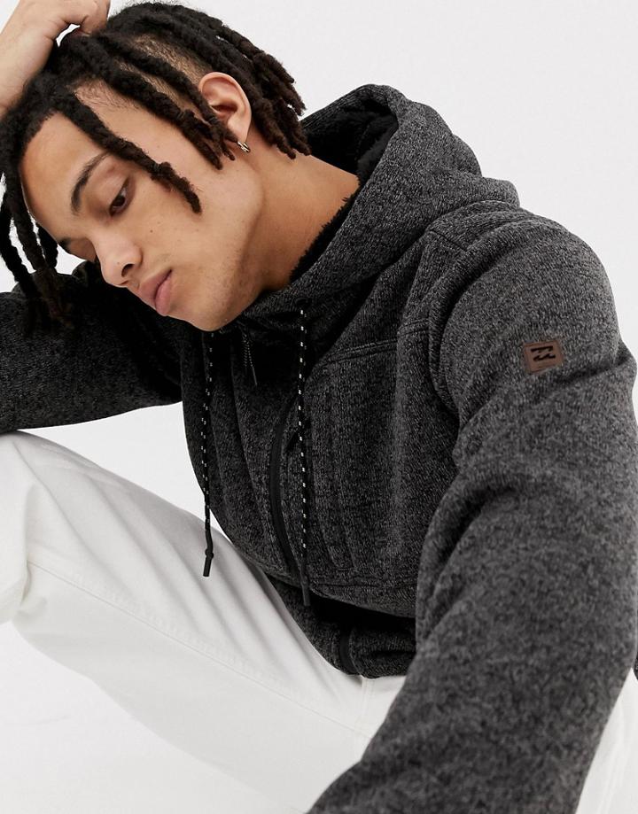 Billabong Boundary Sherpa Full Zip Fleece In Black - Black