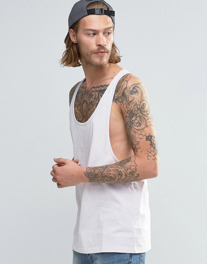 Asos Tank With Extreme Racer Back In Lilac - Lilac
