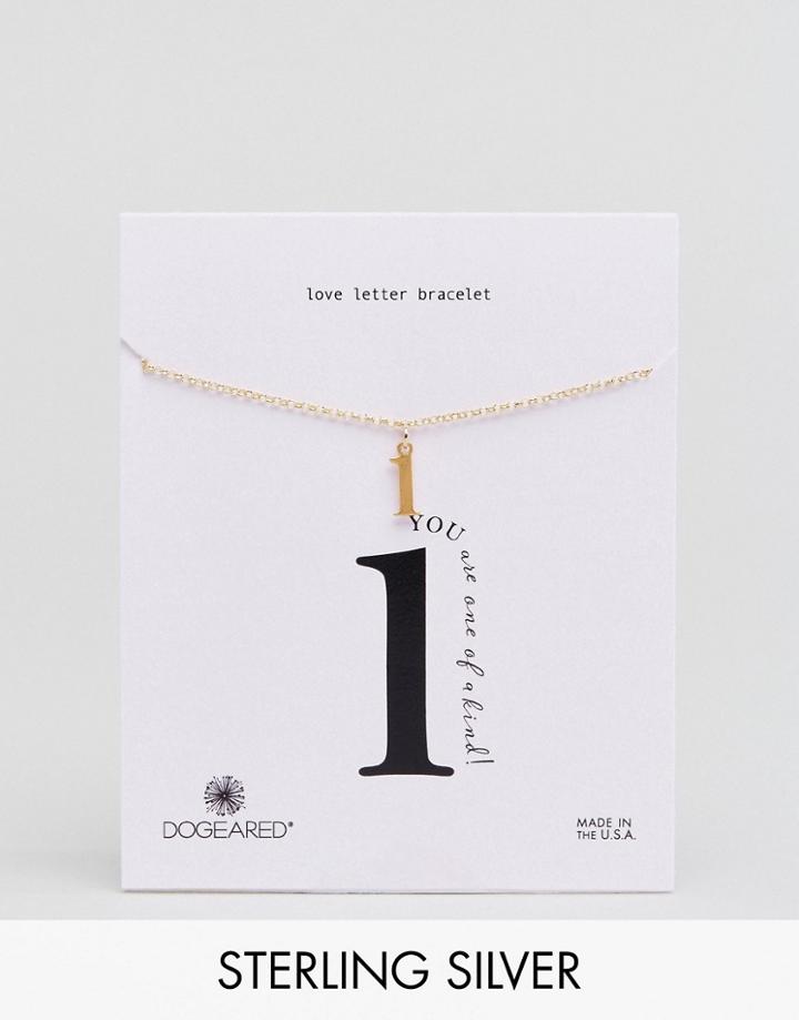 Dogeared Gold Plated 'l' Love Letter Bracelet - Gold