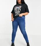 Yours Jeggings In Mid Blue-blues