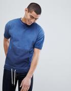 Another Influence Burn Out Short Sleeve Sweat - Blue