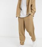 Collusion Sweatpants In Waffle Fabric Set-brown