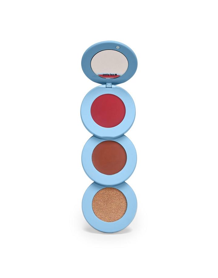 Alleyoop Stack The Odds Compact Palette - Blush, Contour & Highlight In Cocktail Hour-multi