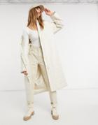 & Other Stories Midi Puffer Coat In Beige-neutral