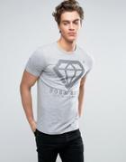 Born Rich Chest Logo T-shirt - Gray