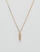 Icon Brand Premium Bullet Pendant Necklace In Antique Gold - Gold