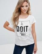 Blend She Shayla Printed T-shirt - White