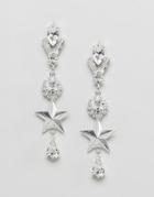 Krystal London Swarovski Crystal Shining Star Earrings - Silver