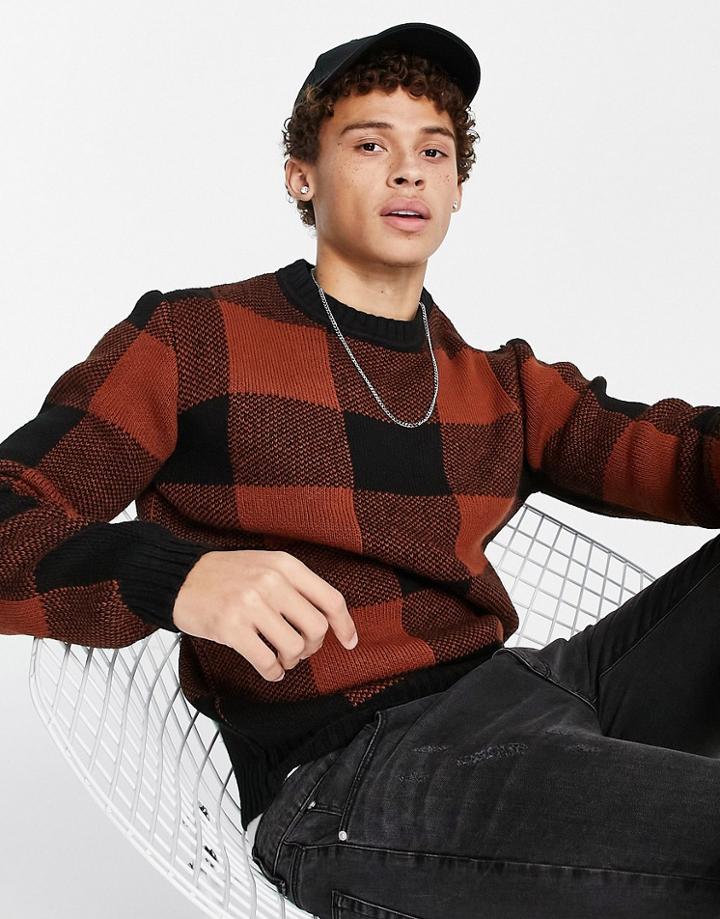 Bolongaro Trevor Knit Plaid Sweater-yellow