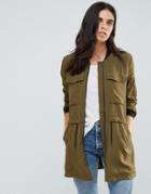 Jdy Maria Parka Hybrid Jacket - Green