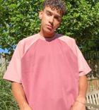 Asos Design Tall Extreme Oversized T-shirt In Polytricot In Tonal Pink