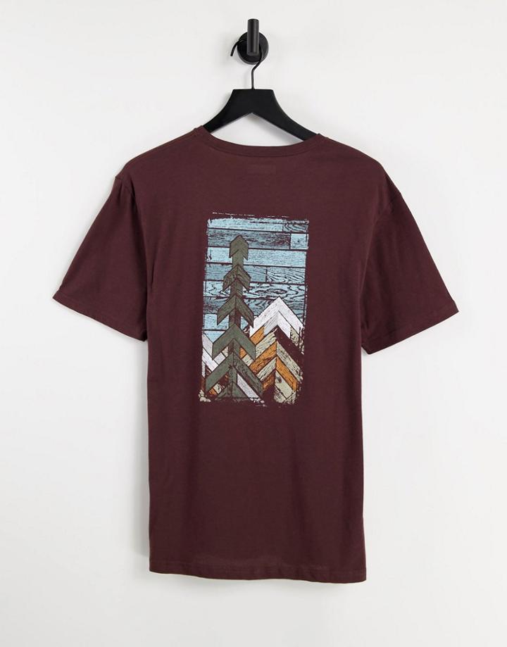 Columbia Pine Trails T-shirt In Burgundy-red
