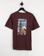 Columbia Pine Trails T-shirt In Burgundy-red