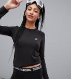 Billabong Warm Up Base Layer Tech Top In Black - Black
