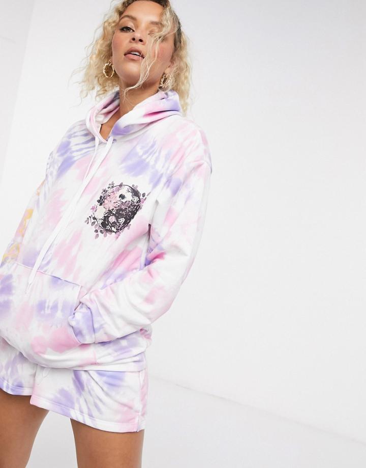 Another Reason Oversized Hoodie In Tie Dye - Part Of A Set-multi