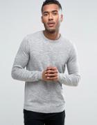 Pull & Bear Knitted Sweatshirt In Gray - Gray