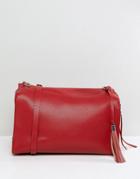 Pieces Carryall With Tassel Detail - Red