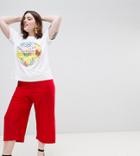 Pink Clove Culottes In Stretch Jersey - Red