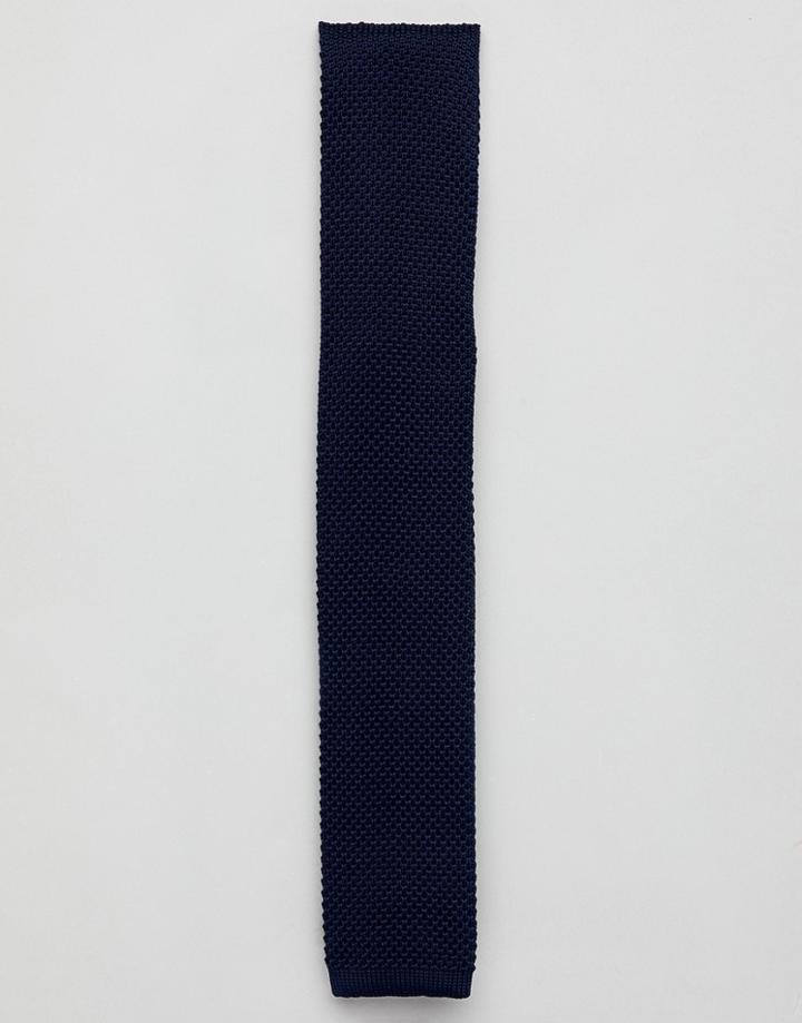 Ben Sherman Plain Knitted Tie - Navy