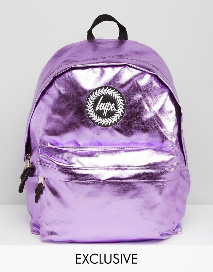 Hype Exclusive Backpack In Metallic Baby Pink - Pink