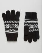 7x Fairisle Gloves - Black