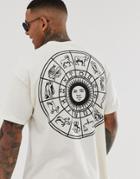 Hnr Ldn Zodiac Back Print T-shirt In Oversized - Pink