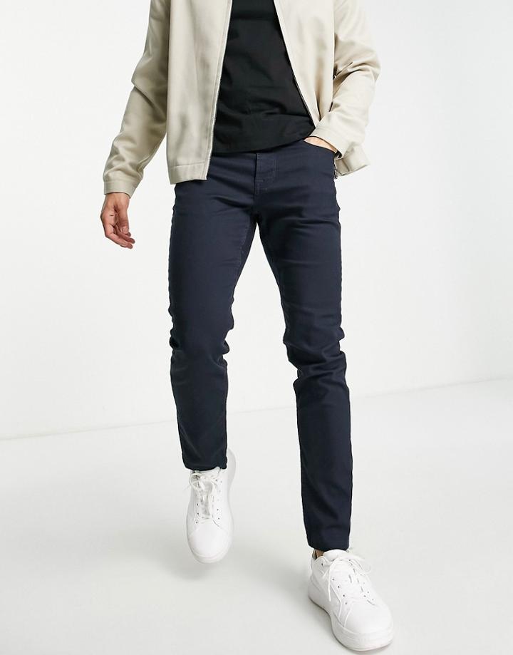 Only & Sons Slim Fit 5 Pocket Pants In Navy