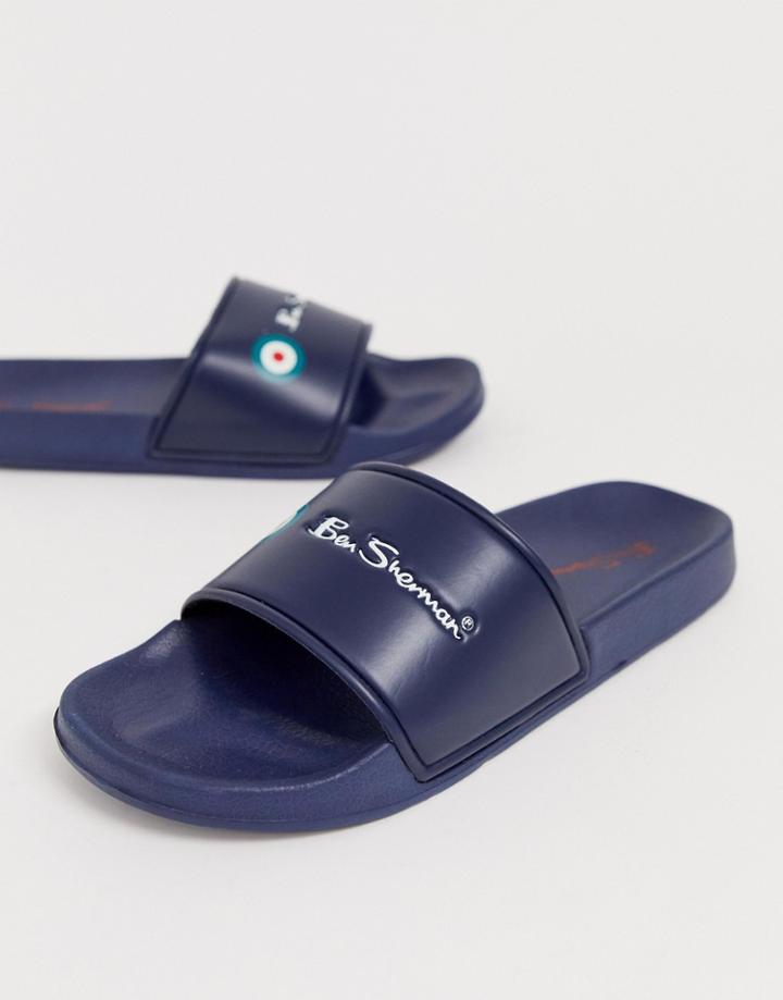 Ben Sherman Logo Slide In Navy - Navy