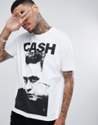 Asos Johnny Cash Relaxed Band T-shirt - White