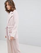 Selected Cropped Trench Coat - Pink