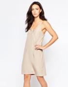 Minimum Elmira Lace Trim Cami Dress - Dusty Sand