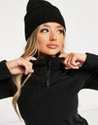 Protest Mutez 1/4 Zip Fleece In Black