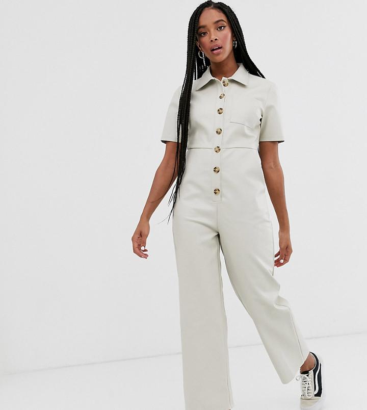 Wild Honey Boiler Suit In Faux Leather