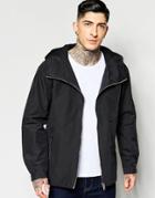 Minimum Jacket With Hood In Black - 988 Jet Black
