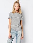 Samsoe & Samsoe Siff T-shirt In Stripe - Navy Stripe