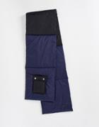 Topman Padded Cut-and-sew Scarf In Blue