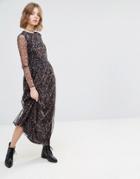 First & I Ditsy Printed Maxi Dress - Floral